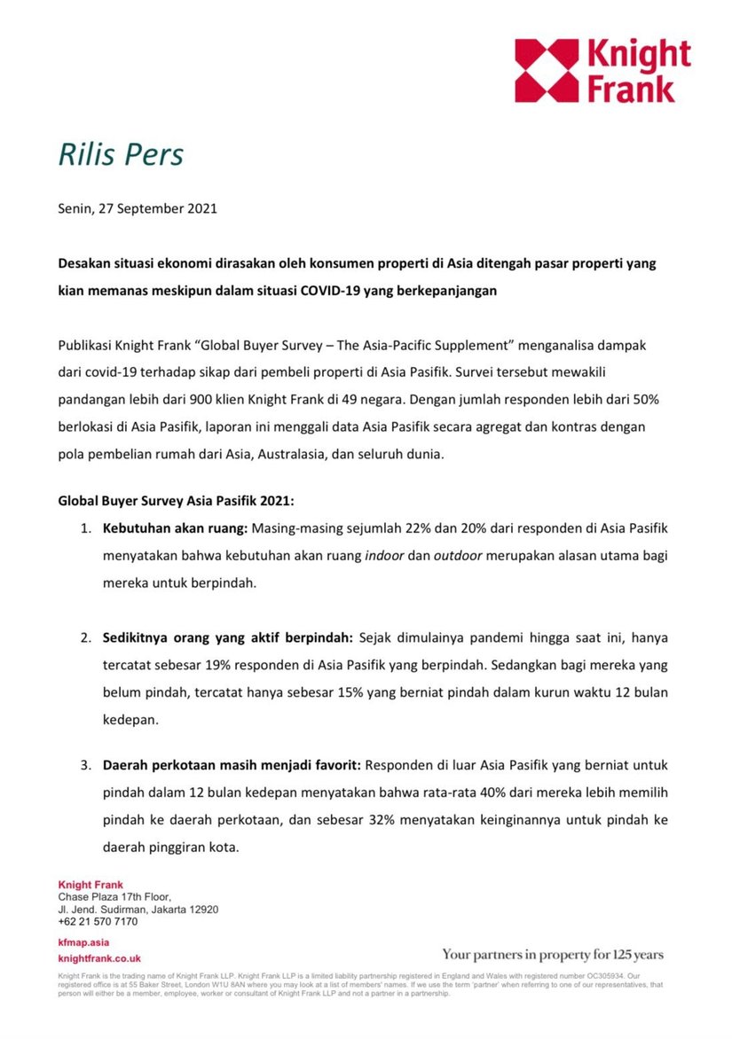 Rilis Pers - Global Buyer Survey 2021 Asia Pacific Supplement | KF Map – Digital Map for Property and Infrastructure in Indonesia